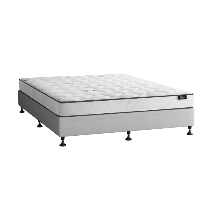 Bed Frame King Size Upholstered Platform With Mattress Beige