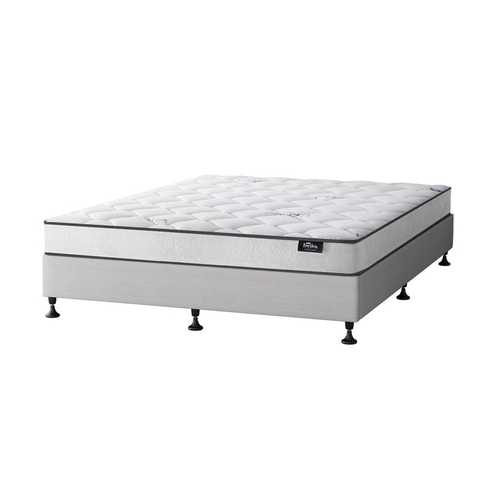 Bed Frame King Size Upholstered Platform With Mattress Beige