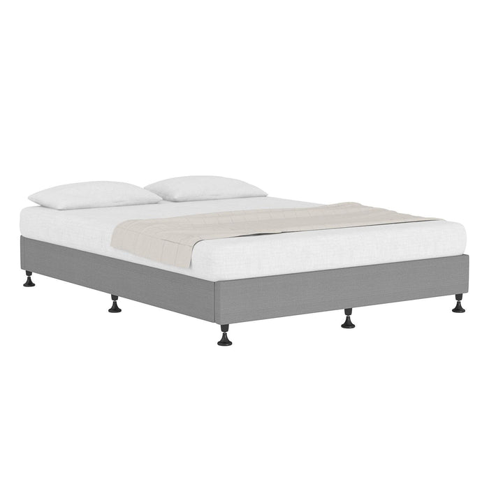Bed Frame Queen Size Bed Base Platform Fabric Grey