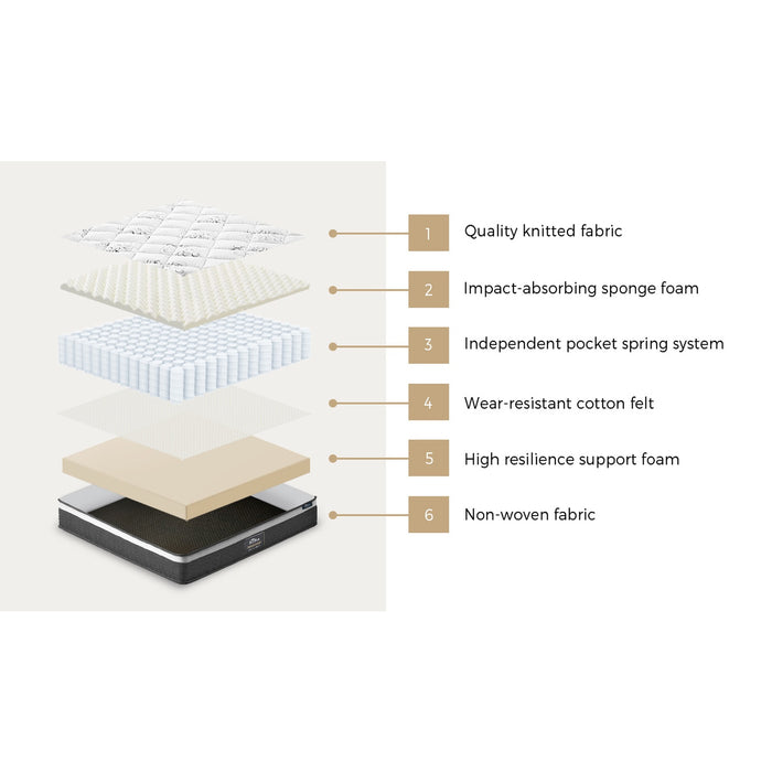 Bed Frame King Single Size Gas Lift Storage With Mattress Set White