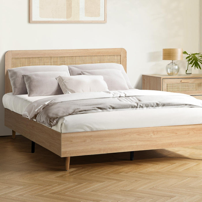 Bed Frame Queen Size Wooden Bed Platform Timber