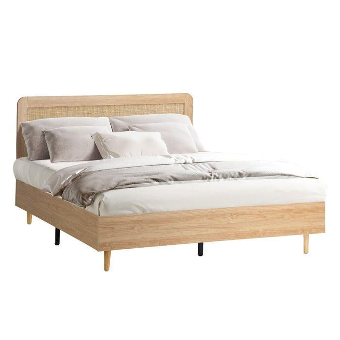 Bed Frame Queen Size Wooden Bed Platform Timber