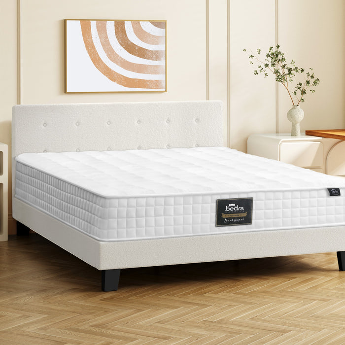 Bed Frame King Size Wooden Platform Beds With Mattress White