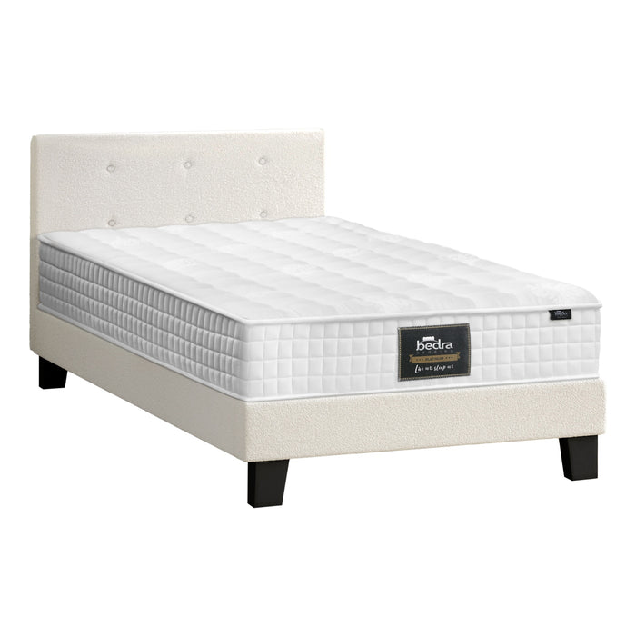 Bed Frame Single Size Wooden Platform Beds With Mattress White