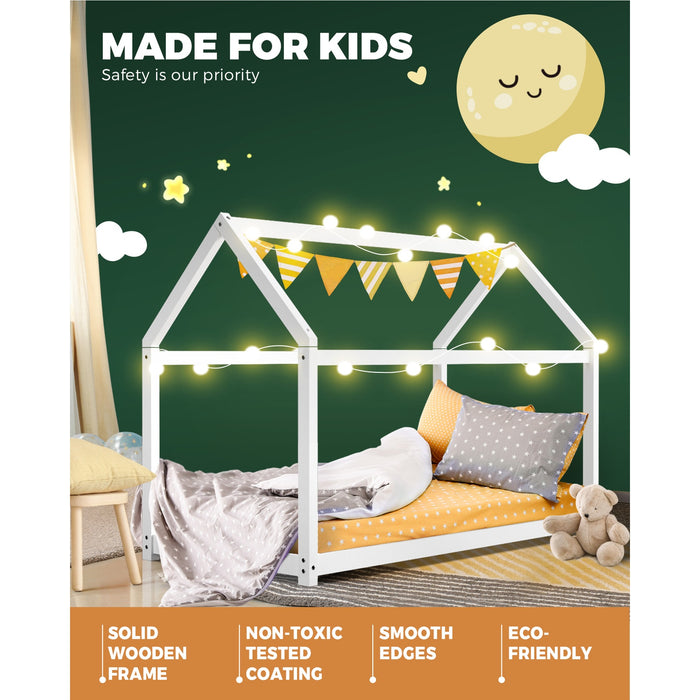 Bed Frame Single Wooden Timber House Frame Wood Mattress Base Platform