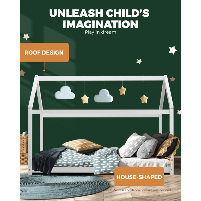 Bed Frame Single Wooden Timber House Frame Wood Mattress Base Platform