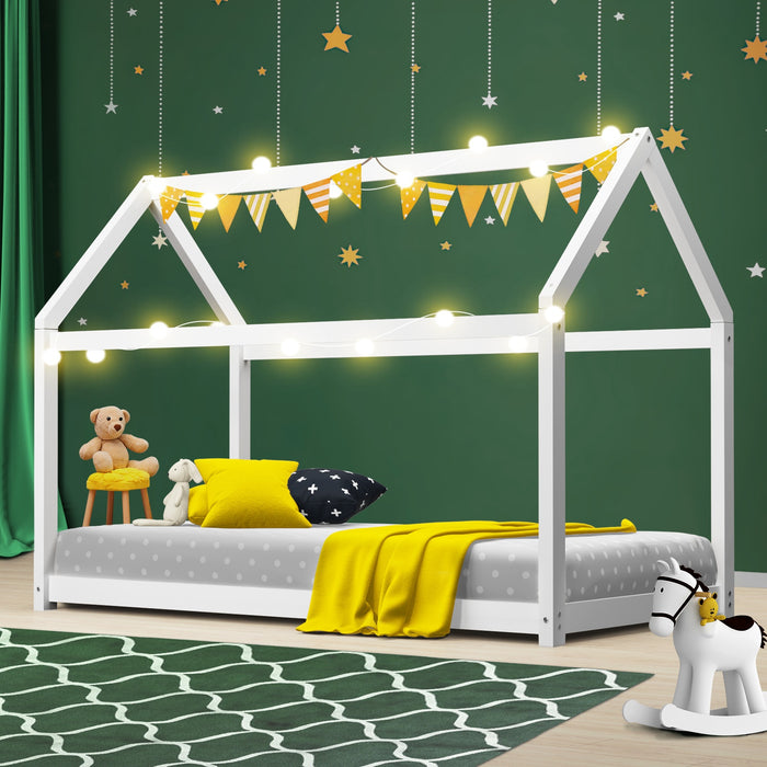 Bed Frame Single Wooden Timber House Frame Wood Mattress Base Platform