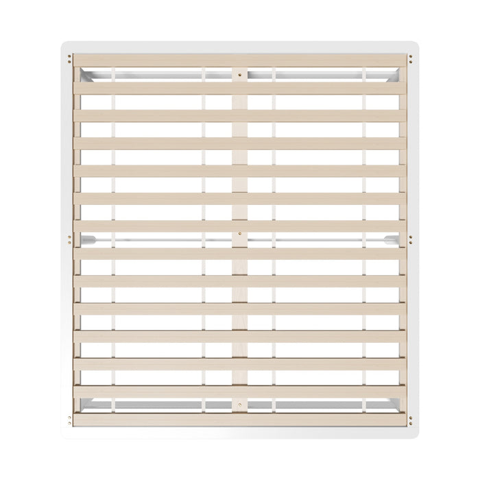 Wooden Bed Frame King Size Base Platform Beds Solid Pine Wood White