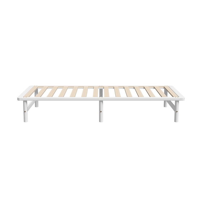Wooden Bed Frame Single Beds Base Solid Pine Timber Platform White