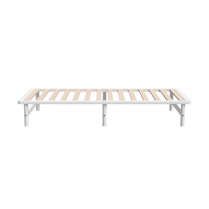 Wooden Bed Frame Single Beds Base Solid Pine Timber Platform White
