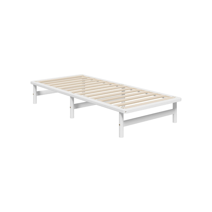 Wooden Bed Frame Single Beds Base Solid Pine Timber Platform White