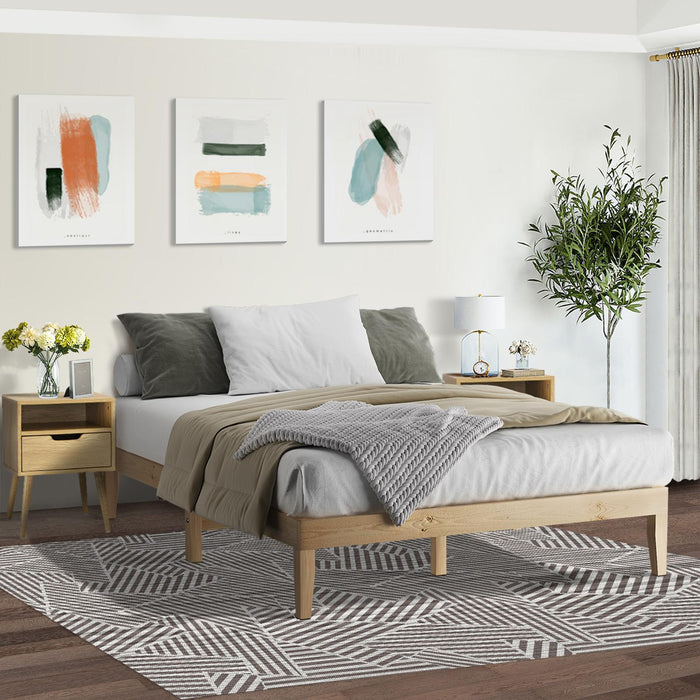 Bed Frame Double Single King Single Size Wooden Timber Mattress Base