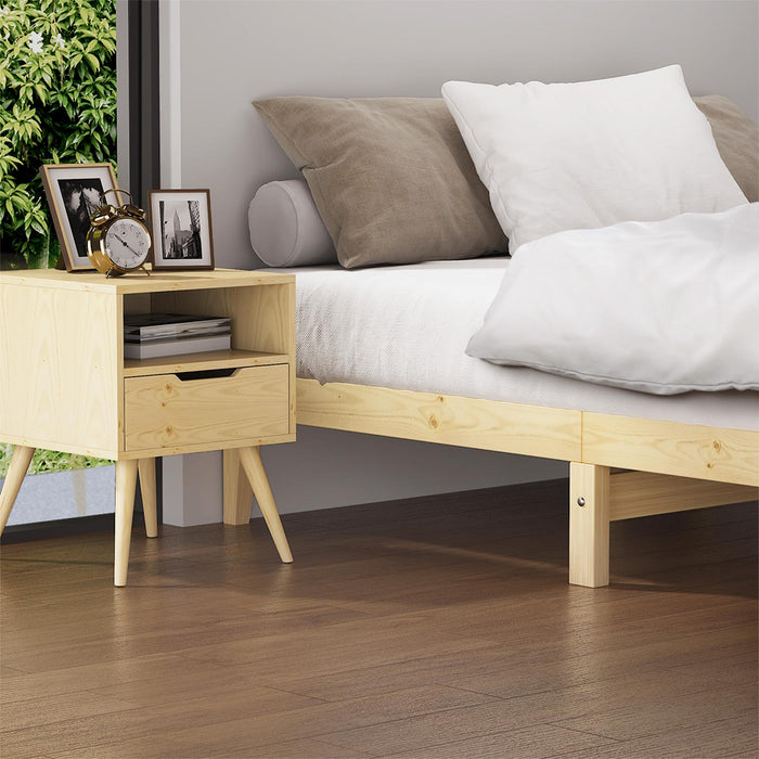 Bed Frame Double Single King Single Size Wooden Timber Mattress Base
