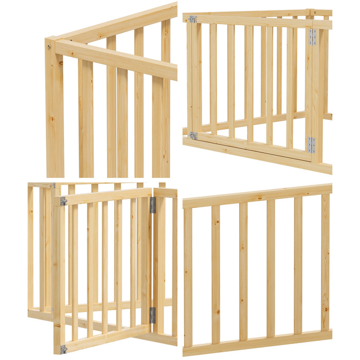 2-In-1 Kids Bed Frame Single Toddler Play Centre Guard Fence Gate Wood