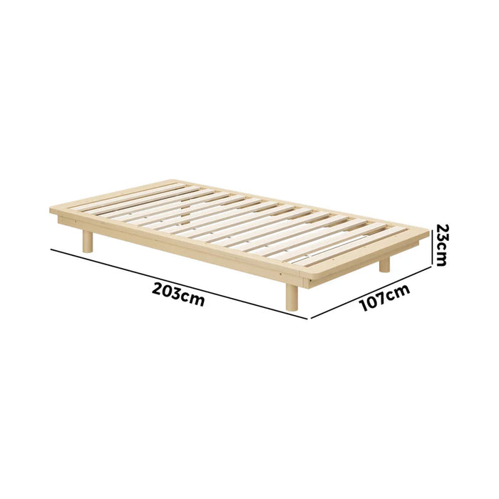 Bed Frame King Single Size Wooden Bed Base Floating Bed