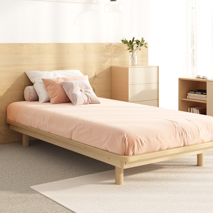 Bed Frame King Single Size Wooden Bed Base Floating Bed