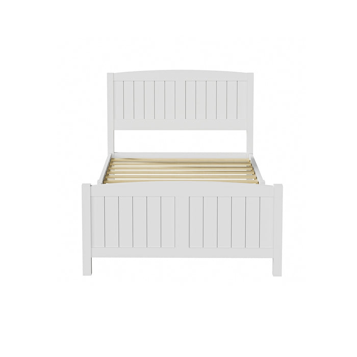 Bed Frame King Singe Size Wooden Base Timber Platform White