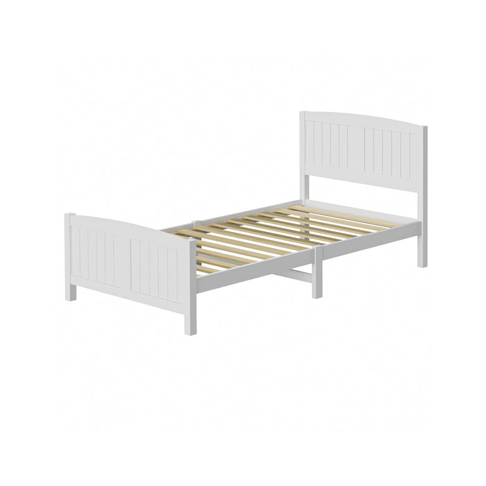 Bed Frame King Singe Size Wooden Base Timber Platform White