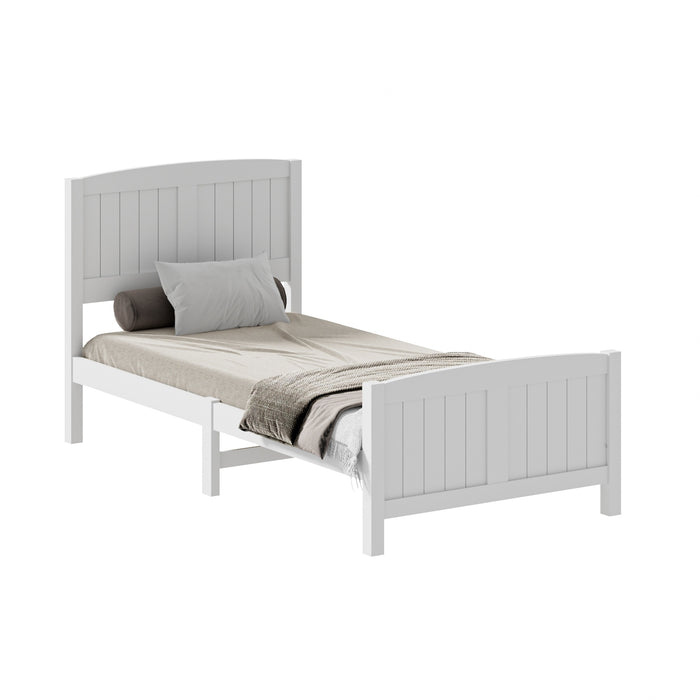 Bed Frame Singe Size Wooden Base Timber Platform White