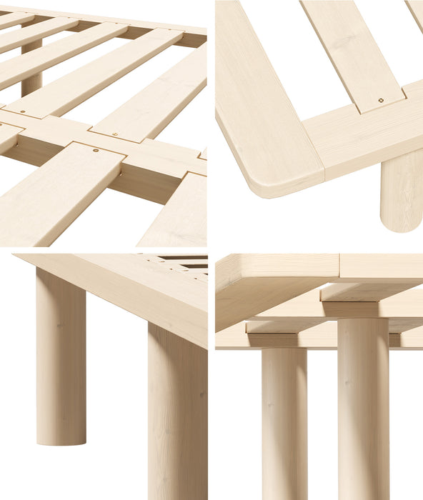 Bed Frame Double Size Wooden Bed Base Platform Timber
