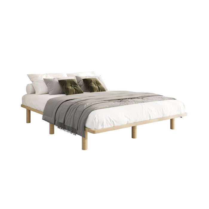 Bed Frame Double Size Wooden Bed Base Platform Timber