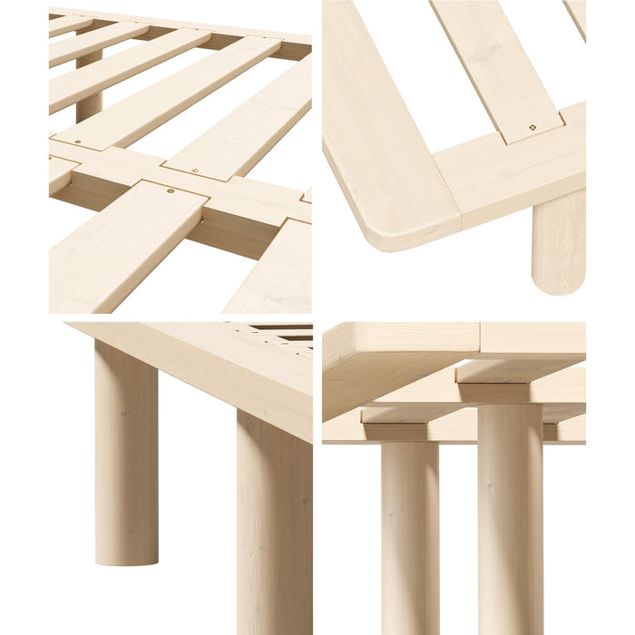 Bed Frame Single Size Wooden Bed Base Platform Timber