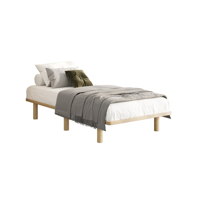 Bed Frame Single Size Wooden Bed Base Platform Timber