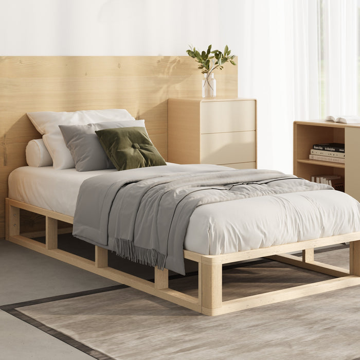 Bed Frame Single Size Wooden Bed Base Platform