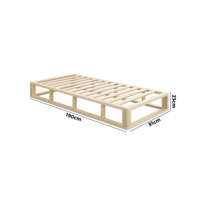 Bed Frame Single Size Wooden Bed Base Platform