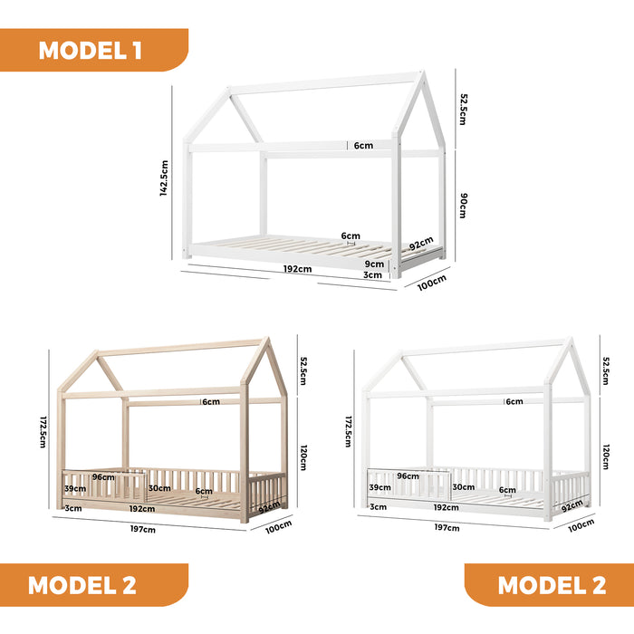 Bed Frame Single Wooden Timber House Frame Wood Mattress Base Platform