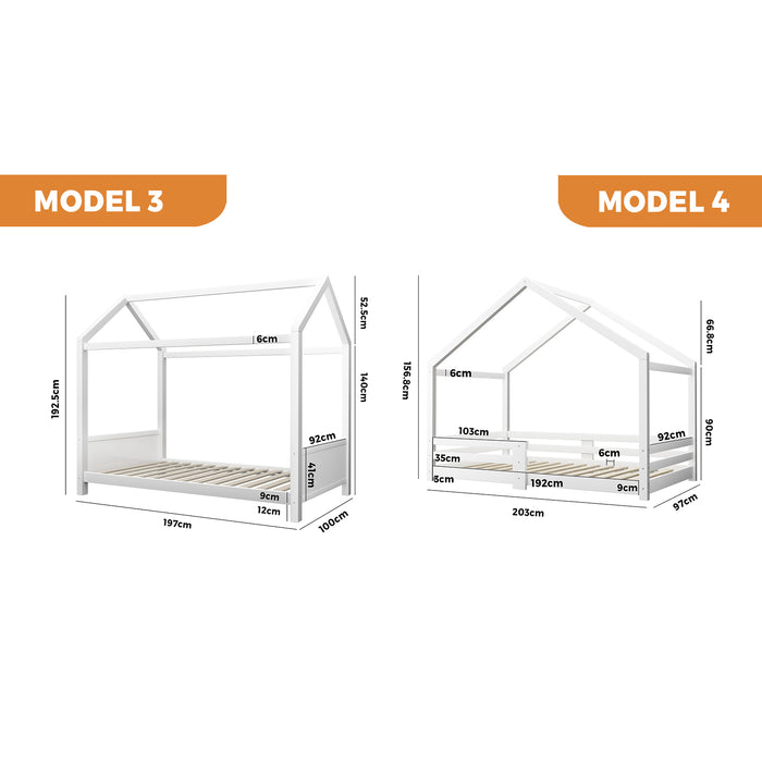 Bed Frame Single Wooden Timber House Frame Wood Mattress Base Platform