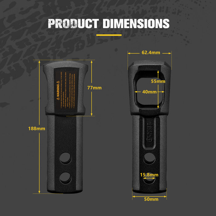 2" Recovery Hitch Receiver 10T Heavy Duty Tow Bar Off Road 4Wd 4X4