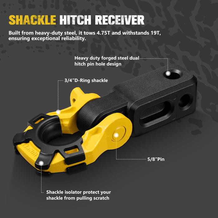 4X4 Recovery Kit Kinetic Rope Soft Shackles Winch Dampener Offroad