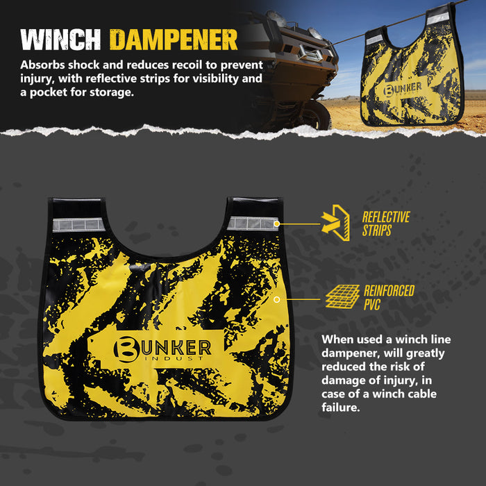 4X4 Recovery Kit Kinetic Rope Soft Shackles Winch Dampener Offroad