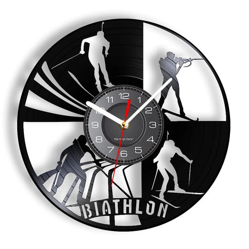 Biathlon Vinyl Record Wall Clock