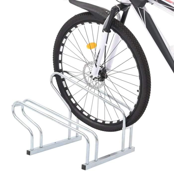 Bicycle Stand For 2 Bikes Floor Freestanding Galvanised