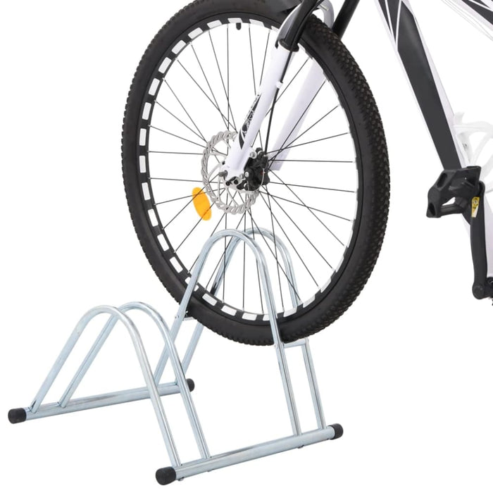Bicycle Stand For 2 Bikes Floor Freestanding Galvanised