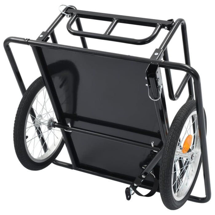 Bike Cargo Trailer 130x73x48.5 Cm Steel Black Koiib