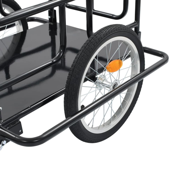 Bike Cargo Trailer 130x73x48.5 Cm Steel Black Koiib