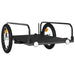 Bike Cargo Trailer Black 126x63x34 Cm Iron Kaxbx