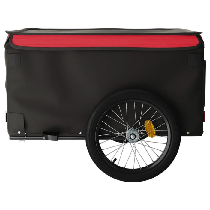 Bike Cargo Trailer Black and Red 45 Kg Iron Kabkb
