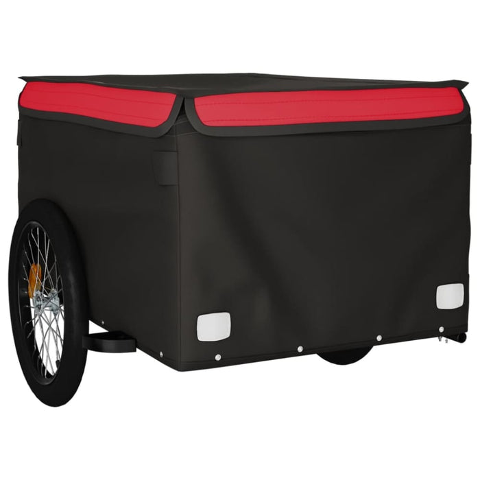 Bike Cargo Trailer Black and Red 45 Kg Iron Kabkb