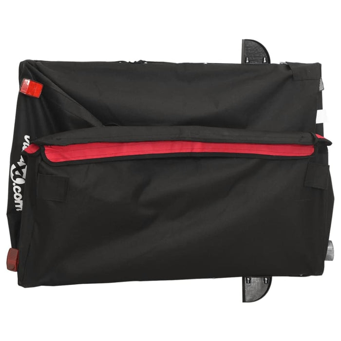 Bike Cargo Trailer Black and Red 45 Kg Iron Kabkb