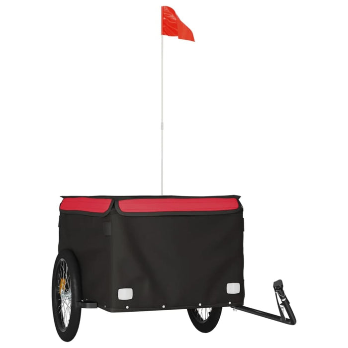 Bike Cargo Trailer Black and Red 45 Kg Iron Kabkb