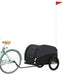 Bike Cargo Trailer Black 45 Kg Iron Kaoxk