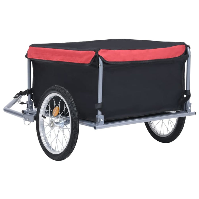 Bike Cargo Trailer Black and Red 65 Kg Kxpnn