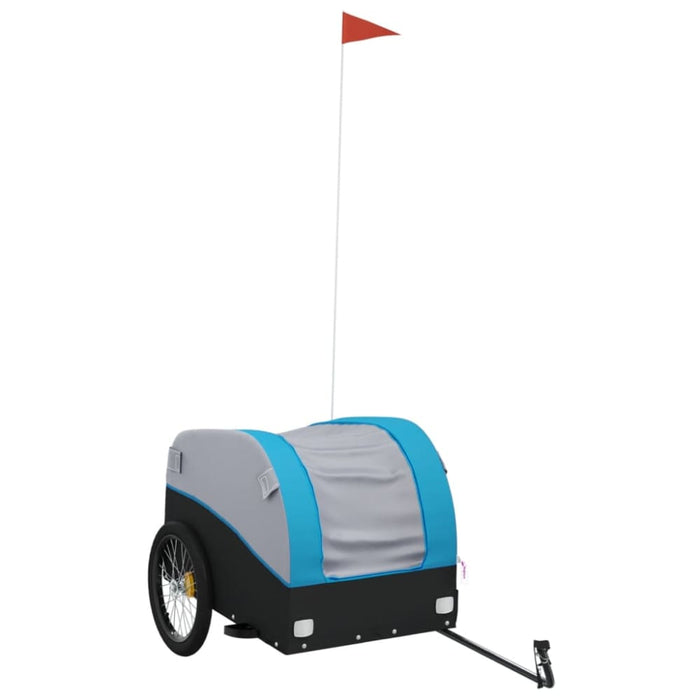 Bike Cargo Trailer Black and Blue 45 Kg Iron Kaoxn