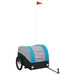 Bike Cargo Trailer Black and Blue 45 Kg Iron Kaoxn