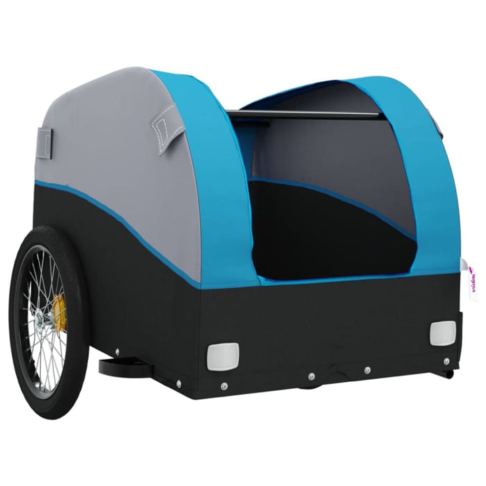 Bike Cargo Trailer Black and Blue 45 Kg Iron Kaoxn