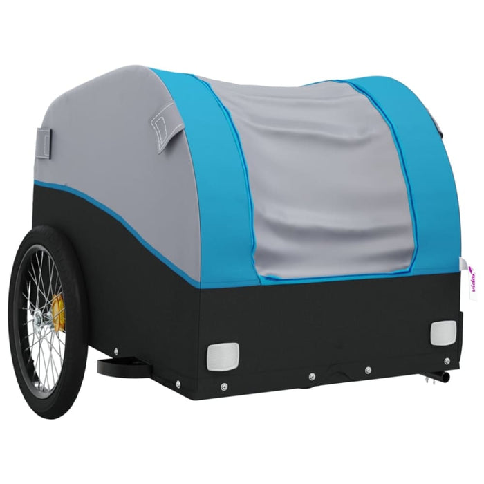 Bike Cargo Trailer Black and Blue 45 Kg Iron Kaoxn